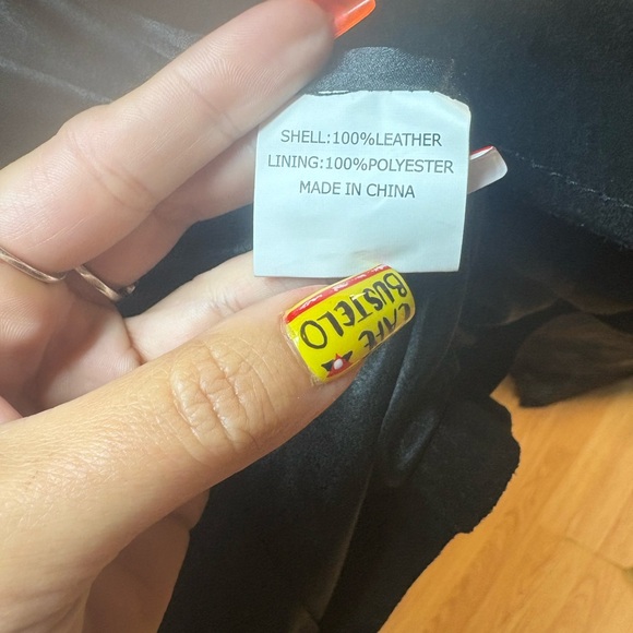 Bagatelle Women's Black Suede Leather Jacket with Silver Accents - Picture 6 of 8